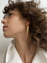 Load image into Gallery viewer, Cortina Gold - Double Gold Ear Jacket Fringe Tassel Bride Golden Earrings