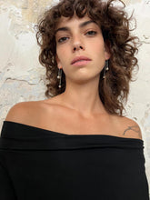 Load image into Gallery viewer, Gota Earrings - SIlver long front and back post earrings