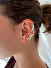 Load image into Gallery viewer, Reja - Silver Ear Cuff, Silver Helix Earring
