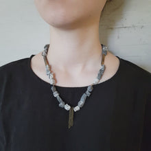 Load and play video in Gallery viewer, Kadi Jasper Necklace - Big Statement Jasper Necklace
