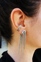 Load image into Gallery viewer, Bora Silver Earrings - Sterling Silver Tassel Double Sided Earrings
