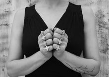 Load image into Gallery viewer, Plus Ring - Sterling Silver Plus Sign Ring - MERCe