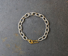 Load image into Gallery viewer, Acid White Bracelet - Sterling Silver Link Chain Bracelet - MERCe