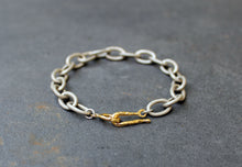 Load image into Gallery viewer, Acid White Bracelet - Sterling Silver Link Chain Bracelet - MERCe
