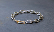 Load image into Gallery viewer, Acid White Bracelet - Sterling Silver Link Chain Bracelet - MERCe