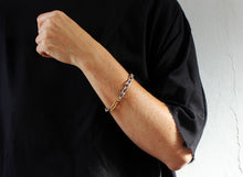 Load image into Gallery viewer, Acid White Bracelet - Sterling Silver Link Chain Bracelet - MERCe