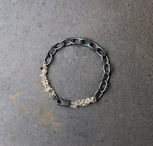 Load image into Gallery viewer, Acid Black Bracelet - Oxidized Link Chain Bracelet - MERCe