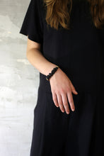 Load image into Gallery viewer, Karat Tourmaline Bracelet - Black Tourmaline and Handcrafted Brass Bracelet - MERCe