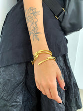 Load image into Gallery viewer, Remoli Bracelet- Raw Bronze Hammered Bangle