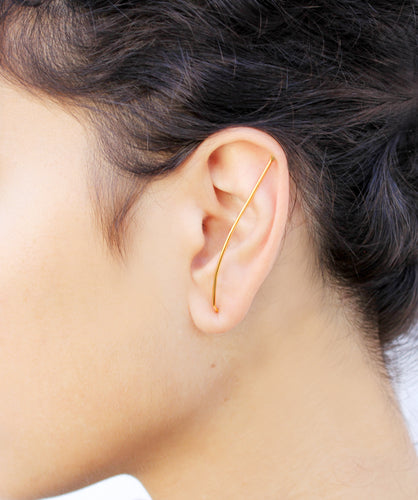 Bridge Earrings - Gold Ear Climbers - MERCe