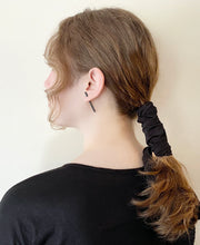 Load image into Gallery viewer, Palo Earring - Black Silver Stick Earring, Fake ear tunnels plug