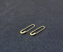 Load image into Gallery viewer, Safety Pin Earrings - Gold Safety Pin Earrings - MERCe