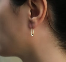 Load image into Gallery viewer, Safety Pin Earrings - Gold Safety Pin Earrings - MERCe