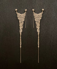 Load image into Gallery viewer, Tango Silver Earring - 925 Silver Chain Crochet Earring