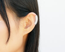 Load image into Gallery viewer, Tunnel - Silver Ear Cuff, Silver Helix Earring - MERCe