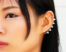 Load image into Gallery viewer, Arco Earring - Sterling Silver Ear Climber, Silver Ear Crawler - MERCe