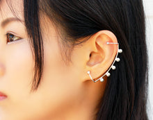 Load image into Gallery viewer, Arco Earring - Sterling Silver Ear Climber, Silver Ear Crawler - MERCe