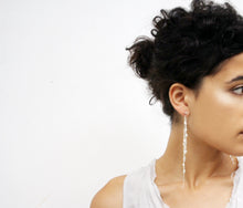 Load image into Gallery viewer, Punt Earrings - Long Silver Earrings - MERCe