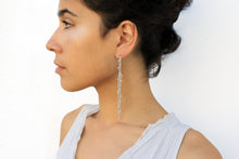 Load image into Gallery viewer, Punt Earrings - Long Silver Earrings - MERCe