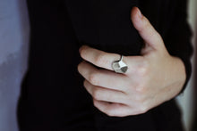 Load image into Gallery viewer, Hema Silver Ring - Sterling Silver Ring, Geometric Ring - MERCe