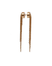 Load image into Gallery viewer, Bora Gold Earrings - 24k Gold Plated Tassel Double Sided Earrings