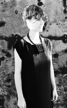 Load image into Gallery viewer, Bold Necklace - Textile necklace with big chunky lava stones - MERCe