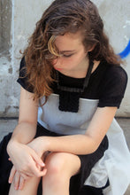 Load image into Gallery viewer, Bold Necklace - Textile necklace with big chunky lava stones - MERCe