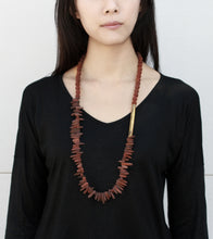 Load image into Gallery viewer, Brick Necklace - Volcanic Lava Rock Necklace - MERCe