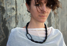 Load image into Gallery viewer, Cero Necklace - Black Onyx and Lava Necklace - MERCe
