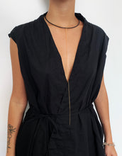 Load image into Gallery viewer, K Necklace - Minimal Black Choker Necklace - MERCe