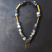 Load image into Gallery viewer, Kadi Jasper Necklace - Big Statement Jasper Necklace - MERCe