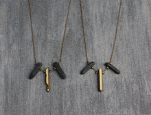 Load image into Gallery viewer, Trio Necklace - Short Quartz Stick Necklace - MERCe