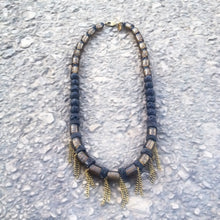 Load image into Gallery viewer, Vido Necklace - Short Boho Necklace with Lava and Glass - MERCe
