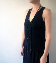 Load image into Gallery viewer, Vuelta Necklace - 4 Strand Black Onyx Long Necklace - MERCe