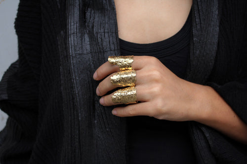 Boske Ring - Big gold statement ring - MERCe