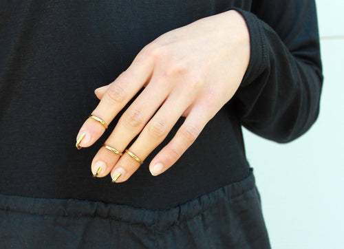Cage Ring - Gold Fingernail Ring - MERCe
