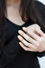 Load image into Gallery viewer, Cage Ring - Gold Fingernail Ring - MERCe