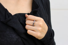 Load image into Gallery viewer, Crown Ring - Oxidized Silver Nugget Ring - MERCe