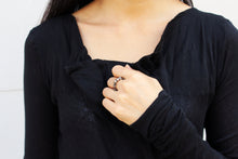 Load image into Gallery viewer, Crown Ring - Oxidized Silver Nugget Ring - MERCe