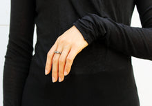 Load image into Gallery viewer, Crown Ring - Oxidized Silver Nugget Ring - MERCe