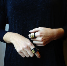 Load image into Gallery viewer, Mula Ring - Handmade Leather and Bronze Ring - MERCe
