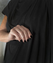 Load image into Gallery viewer, Tato Rings - Set of 5 Stackable Sterling Silver Rings