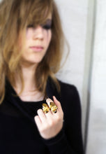 Load image into Gallery viewer, Roka Gold Ring - Big Gold Filled Nugget Ring - MERCe
