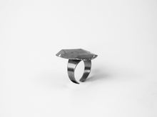 Load image into Gallery viewer, Chata Silver Ring - Big Sterling Silver Faceted Stone Ring - MERCe