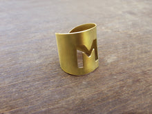 Load image into Gallery viewer, Personalized Big M Letter Ring - MERCe