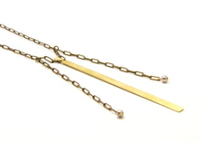 Load image into Gallery viewer, Simple Necklace - Minimalist Necklace with Brass Strip - MERCe