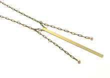 Load image into Gallery viewer, Simple Necklace - Minimalist Necklace with Brass Strip - MERCe