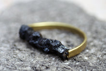 Load image into Gallery viewer, Karat Tourmaline Bracelet - Black Tourmaline and Handcrafted Brass Bracelet - MERCe