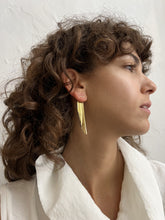 Load image into Gallery viewer, Cortina Gold - Double Gold Ear Jacket Fringe Tassel Bride Golden Earrings
