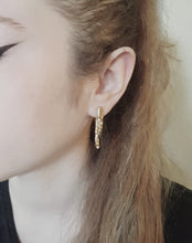 Load and play video in Gallery viewer, Monaco Gold Earrings - Double Sided Faceted Earrings
